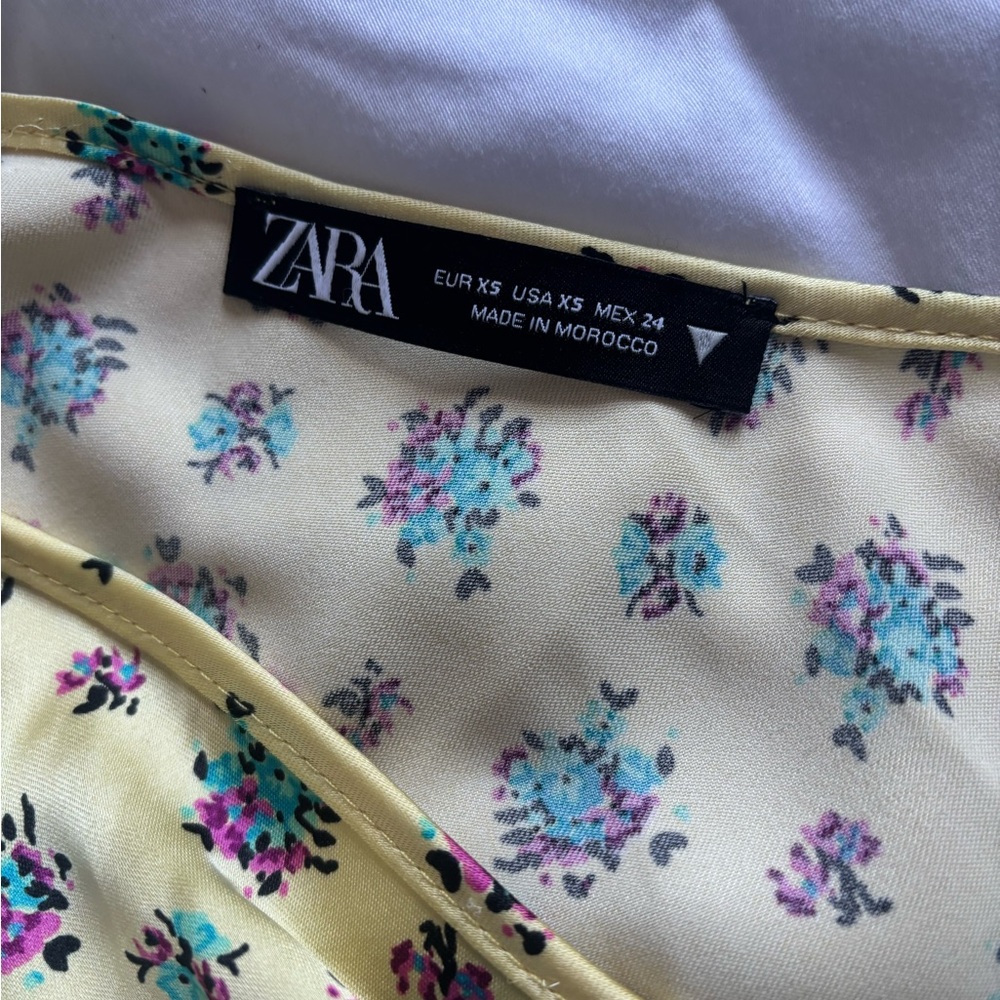 Zara Yellow Floral Blouse